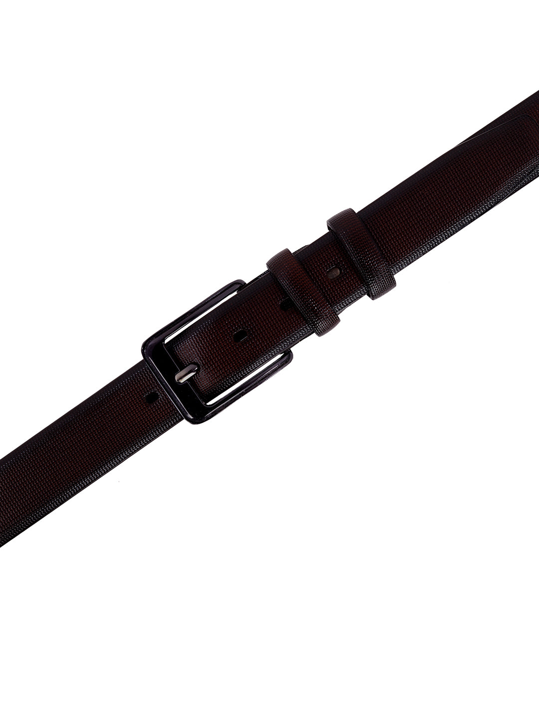 Leather World Pin Lock Buckle Genuine Leather Formal Casual Brown Belt For Men Elegant Gift Box