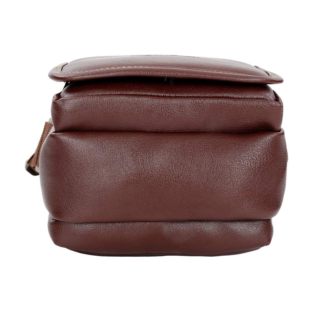 Leather World Vegan Leather Shoulder Bags Small Vertical Cross Body Messenger Bag Small Water resistant Satchel for Men and Women