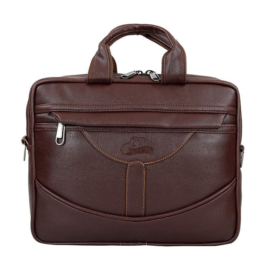 Leather World Pu Leather Mini 14 inch Laptop Office Bag | Office Bag | Messenger Bag | Travel Bag