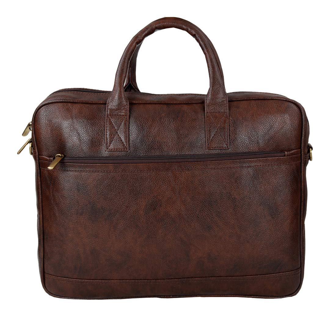 City Style Messenger Bag made of Italian Textured Calfskin with Laptop  pocket