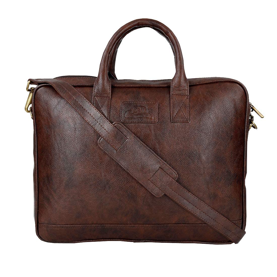 Leather World Laptop Bag 15.6 Inch Briefcase Shoulder Bag Water Resistant Laptop Bag Satchel Tablet Business Carrying Handbag Laptop Sleeve for Women and Men Brown