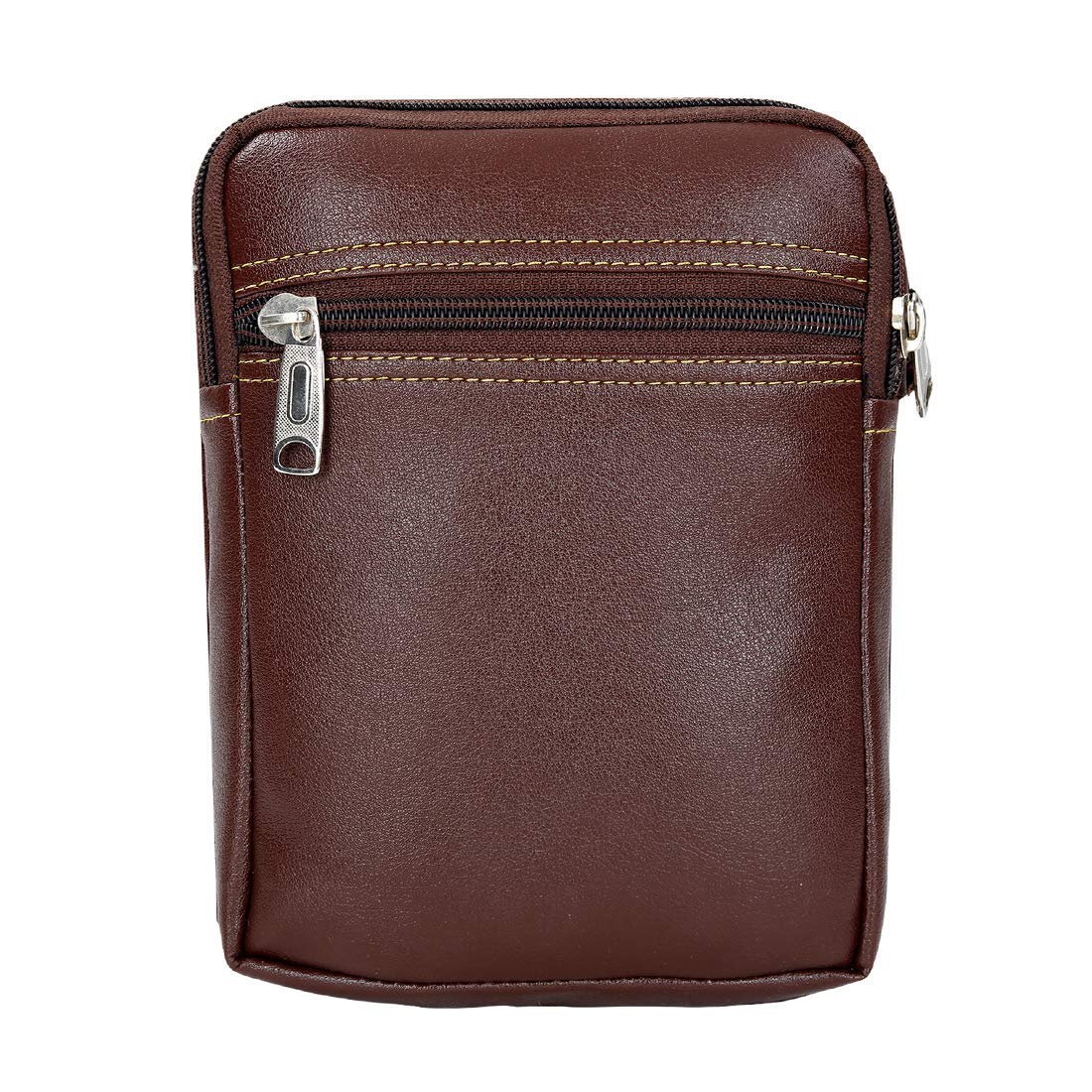 Leather World Vegan Leather Shoulder Bags Small Vertical Cross Body Messenger Bag Small Water resistant Satchel for Men and Women