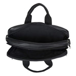 Load image into Gallery viewer, Leather World Vegan Leather Briefcase Laptop Office Bag for Men and Women with Padded Protection for 14 inch Laptop Black

