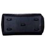 Load image into Gallery viewer, Leather World Black Pu Leather Sports Gym Duffle Bag with Shoe Compartment
