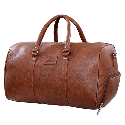Leather World Leather 27 Cms Travel Duffle(NWSHOEDB_ Tan)