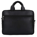 Load image into Gallery viewer, Leather World Vegan Leather Briefcase Laptop Office Bag for Men and Women with Padded Protection for 14 inch Laptop Black
