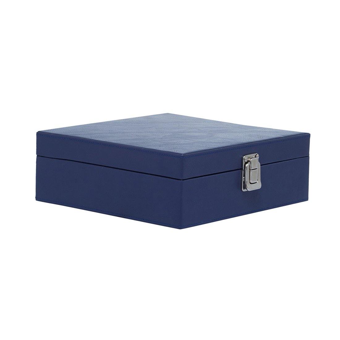 8 Slots Elegant Watch Organizer Box With Plain PU Leather Finish