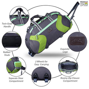 Rich Polyester Soft-Wheeler Duffel Bag - Leatherworldonline.net