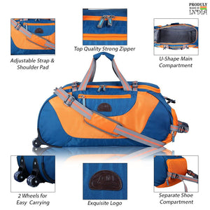Rich Polyester Soft-Wheeler Duffel Bag - Leatherworldonline.net