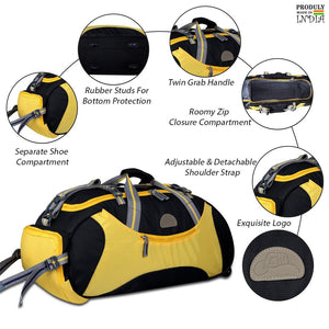 Rich Polyester Soft-Wheeler Duffel Bag - Leatherworldonline.net
