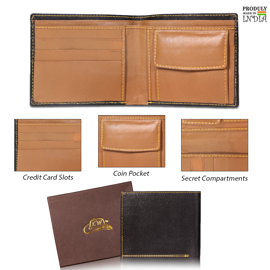 Trendy Genuine Leather Bi-Fold Men's Wallet