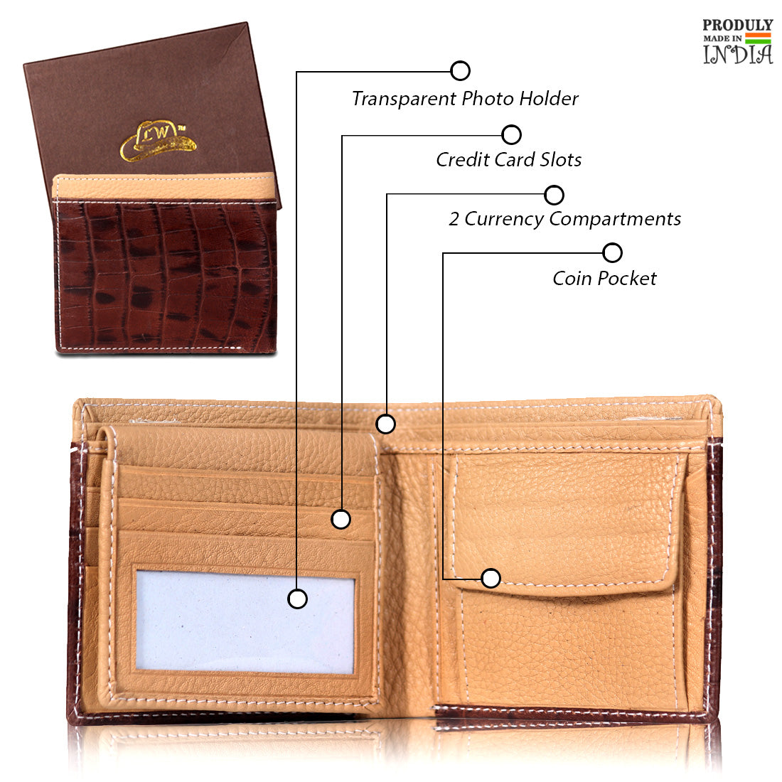 Leather World Genuine Leather Wallet For Men