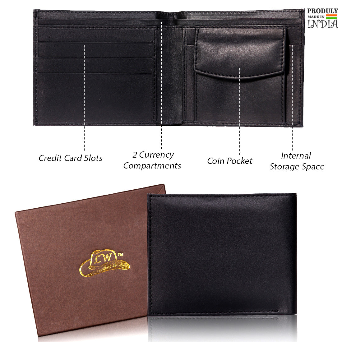 Leather World Smooth Genuine Leather Wallet For Men
