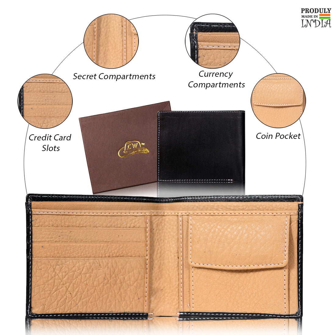 Trendy Genuine Leather Bi-Fold Men's Wallet