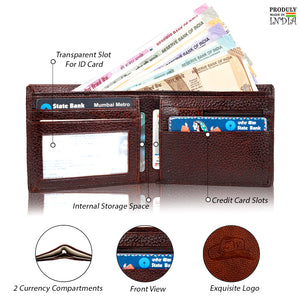 Genuine Grained Leather Trailblazer Wallet For Men