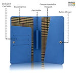 Load image into Gallery viewer, Genuine Grained Leather Sky Blue Unisex Multi-Purpose Holder
