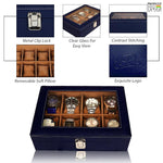 Load image into Gallery viewer, Leather World Unisex 8 Slots Watch Organiser Box - Leatherworldonline.net
