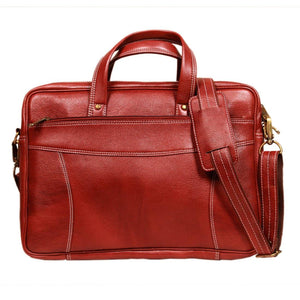 Leather World Maroon 15.6 inch Laptop Messenger Bag For Men and Women (Guaranteed Genuine Leather) - #OB1039 - Leatherworldonline.net