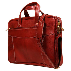 Leather World Maroon 15.6 inch Laptop Messenger Bag For Men and Women (Guaranteed Genuine Leather) - #OB1039 - Leatherworldonline.net