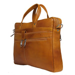 Load image into Gallery viewer, Leather World 8.5 Liter Rust Genuine Leather Designer Laptop with Zip Closure Travel Bag OB1002 - Leatherworldonline.net
