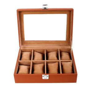 Leather World Unisex 8 Slots Watch Organiser Box - Leatherworldonline.net