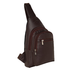 Vintage Leatherette Shoulder Crossbody Chest Backpack