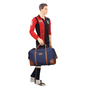 Luxurious Duffel Bag With Leatherette Swatch - Leatherworldonline.net