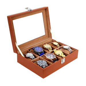 Leather World Unisex 8 Slots Watch Organiser Box - Leatherworldonline.net