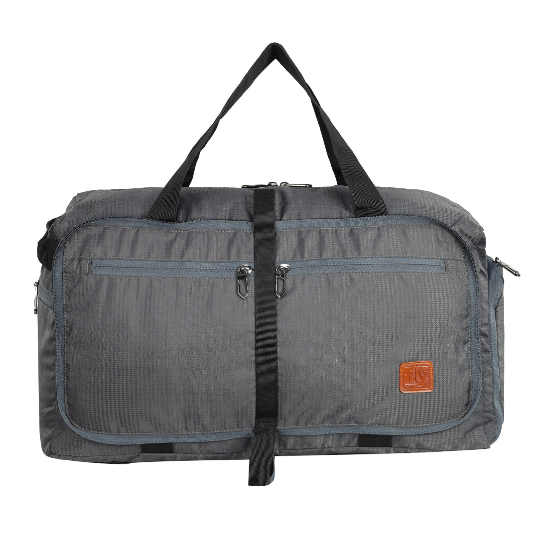 Fly Fashion Polyester Fold able Travel Duffel Bag Men Luggage Women -(Grey)