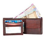 Load image into Gallery viewer, Genuine Grain Leather Wallet With Flap For Men
