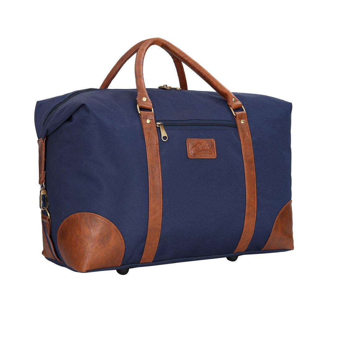 Luxurious Duffel Bag With Leatherette Swatch - Leatherworldonline.net