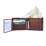 Load image into Gallery viewer, Genuine Grain Leather Wallet With Flap For Men
