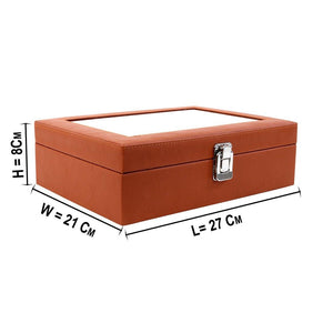 Leather World Unisex 8 Slots Watch Organiser Box - Leatherworldonline.net