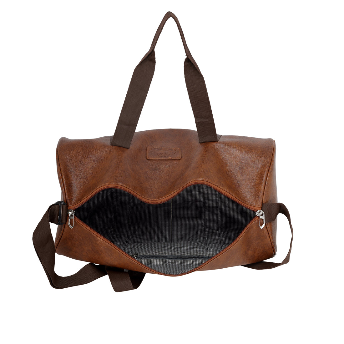 Leather World PU Leather Travel Duffle Bag for Men Women Luggage Sports Gym (Tan)
