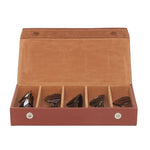 Load image into Gallery viewer, Leather World PU Leather Sunglasses Goggle Case Box Brown color with 5 Compartments #GC5006 - Leatherworldonline.net
